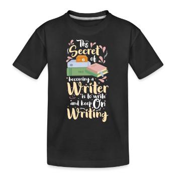 Writer Hobby Reading - Kids' Premium Organic T-Shirt - black - Front