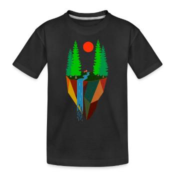 Art inspiré de la nature Peinture Paysage - T-shirt bio Premium Enfant - noir - Devant