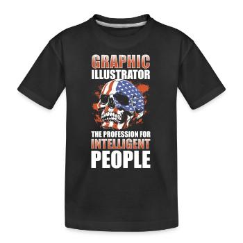 Illustrator Draughtsman Graphic Designer Artist - Kids' Premium Organic T-Shirt - black - Front