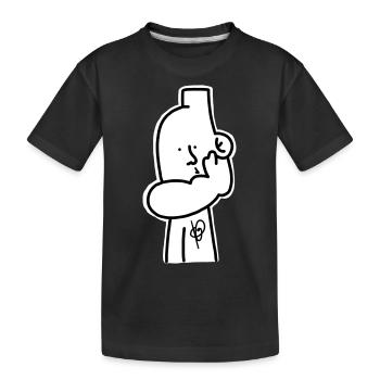 Deck oben - Kinder Premium Bio T-Shirt - Schwarz - Vorne