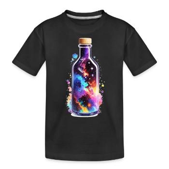 Bouteille spatiale - T-shirt bio Premium Enfant - noir - Devant