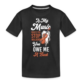 Street Musician Art Lifestyle Entertainer - Kids' Premium Organic T-Shirt - black - Front