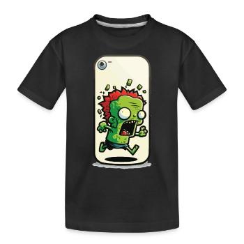 Connected 24/7 - Kids' Premium Organic T-Shirt - black - Front