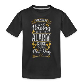Bonheur Pensée positive Amour Symbole chanceux - T-shirt bio Premium Enfant - noir - Devant