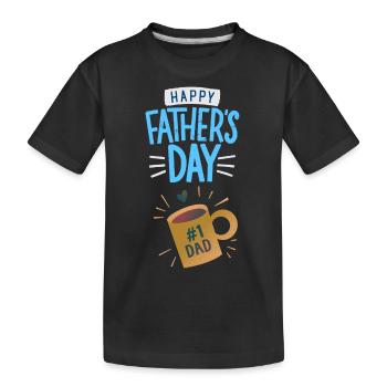 Happy Father Day - Kids' Premium Organic T-Shirt - black - Front