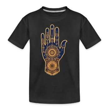 Main de Fatima 2 Petite - T-shirt bio Premium Enfant - noir - Devant