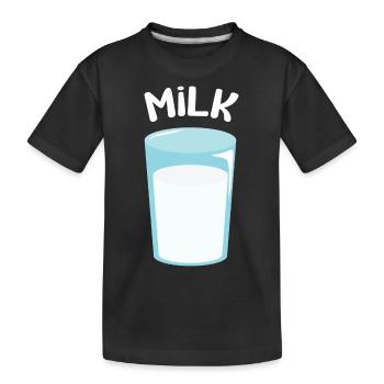 Verre de lait - T-shirt bio Premium Enfant - noir - Devant