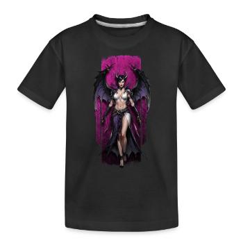 Morrigan, déesse celtique du destin - T-shirt bio Premium Enfant - noir - Devant