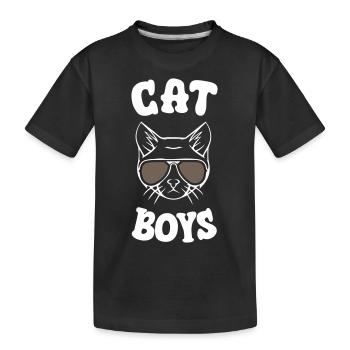 Chats garçons - T-shirt bio Premium Enfant - noir - Devant