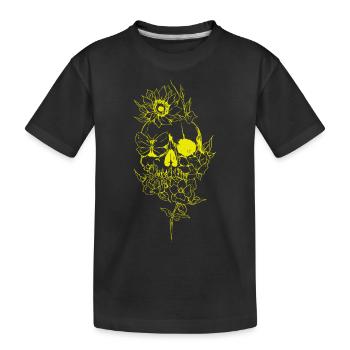 Schädel der Gesetzlosen Autobahn-Gangs Tod von Bikern - Kinder Premium Bio T-Shirt - Schwarz - Vorne