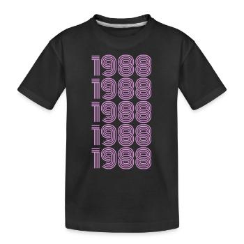 1988 - Kids' Premium Organic T-Shirt - black - Front