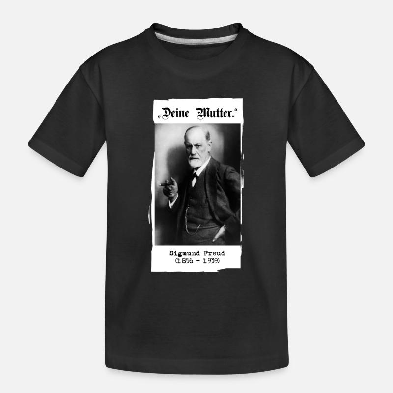 Sigmund Freud - "Ta mère". - T-shirt bio Premium Enfant - noir