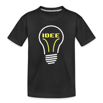 Glühbirne Idee - Kinder Premium Bio T-Shirt - Schwarz - Vorne