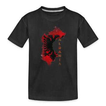 Albania - Kids' Premium Organic T-Shirt - black - Front