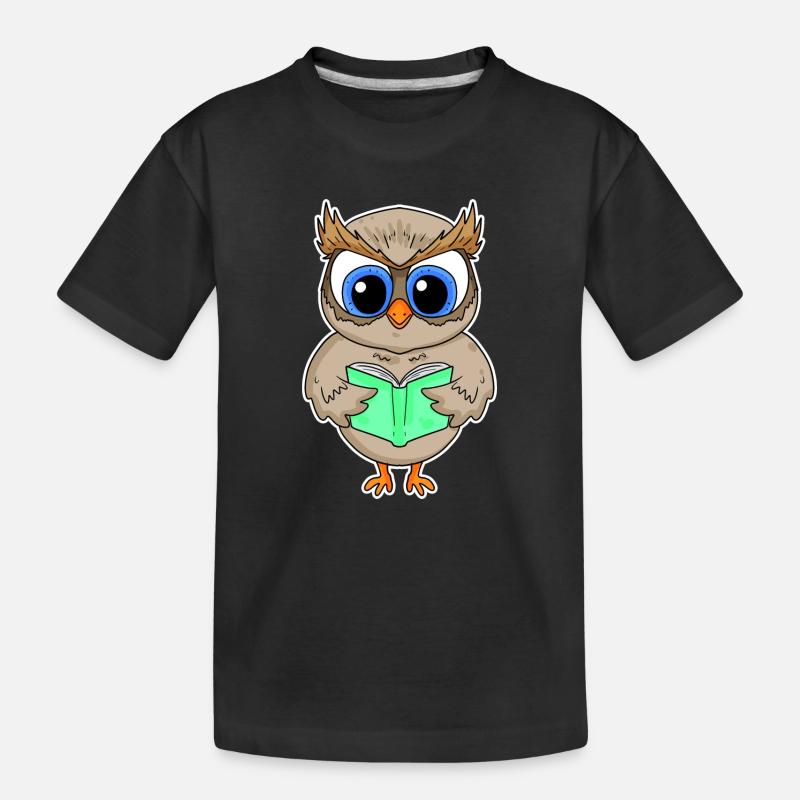 Lesen Buch Bücher Leser Geschenk - Kinder Premium Bio T-Shirt - Schwarz