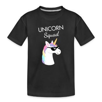 Escouade de licornes - T-shirt bio Premium Enfant - noir - Devant