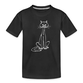 Ich bin der Kater…. - Kinder Premium Bio T-Shirt - Schwarz - Vorne