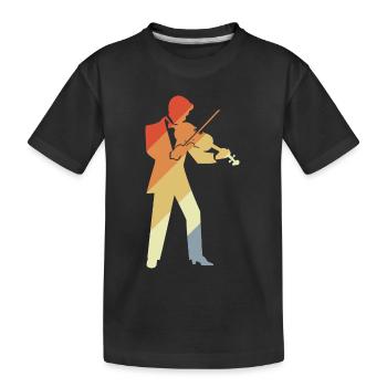 Graphique de violoniste rétro - T-shirt bio Premium Enfant - noir - Devant