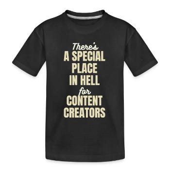 Special Place in Hell - Citation amusante du créateur -Lumière - T-shirt bio Premium Enfant - noir - Devant