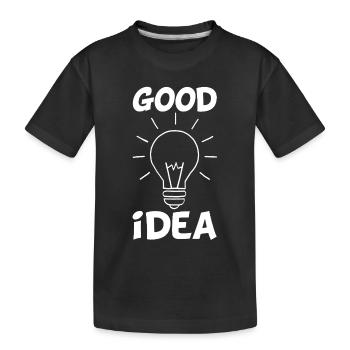 Die gute Idee (weiß) - Kinder Premium Bio T-Shirt - Schwarz - Vorne