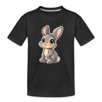 Lièvre - T-shirt bio Premium Enfant - noir - Devant