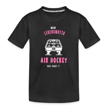 Air hockey Joueurs de hockey sur air Hockey sur air - T-shirt bio Premium Enfant - noir - Devant