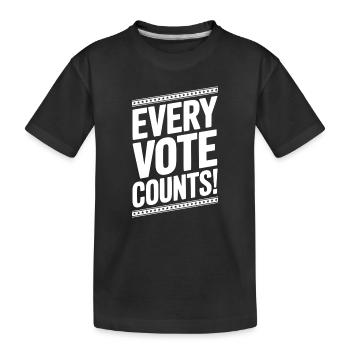 Jede Stimme zählt - Kinder Premium Bio T-Shirt - Schwarz - Vorne