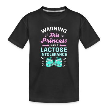 Blähungen Milch Allergie Laktose Intoleranz - Kinder Premium Bio T-Shirt - Schwarz - Vorne