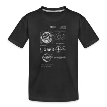 Mondblaupause: Mondphasen - Kinder Premium Bio T-Shirt - Schwarz - Vorne