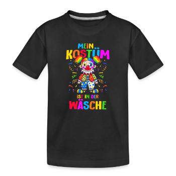 My costume is in the laundry carnival clown - Kids' Premium Organic T-Shirt - black - Front