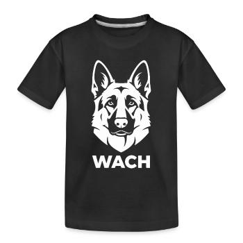 Wachhund Silhouette Schäferhund - Kinder Premium Bio T-Shirt - Schwarz - Vorne