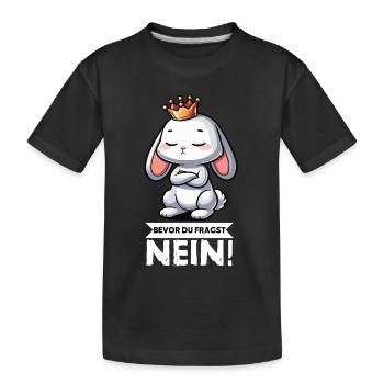 Avant que vous ne demandiez : non, lapin, lapin, lapin, lapin - T-shirt bio Premium Enfant - noir - Devant
