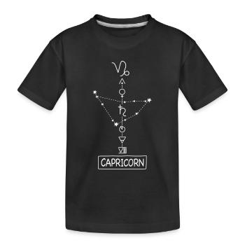 Capricorne - Signe du zodiaque Capricorne - Blanc - T-shirt bio Premium Enfant - noir - Devant