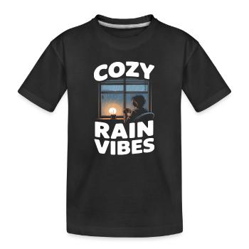 Régénération des vibes de la pluie douillette - T-shirt bio Premium Enfant - noir - Devant