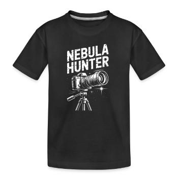 Nebula Hunter Telescope - Kids' Premium Organic T-Shirt - black - Front