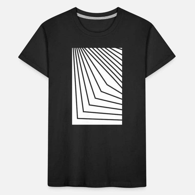 Angular Concentric Lines Kids' Premium Organic T-Shirt