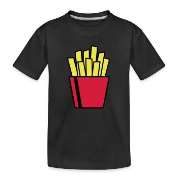 French Fries - Kids' Premium Organic T-Shirt - black - Front
