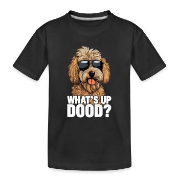 Goldendoodle Whats Up Dood - Kids' Premium Organic T-Shirt - black - Front
