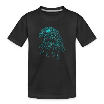 Adler geometrisch - Kinder Premium Bio T-Shirt - Schwarz - Vorne