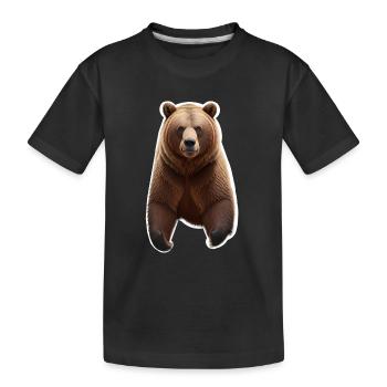 Ours brun - T-shirt bio Premium Enfant - noir - Devant