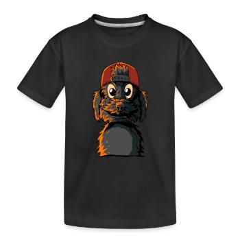 Chien mignon - Scrubby Dogs - T-shirt bio Premium Enfant - noir - Devant