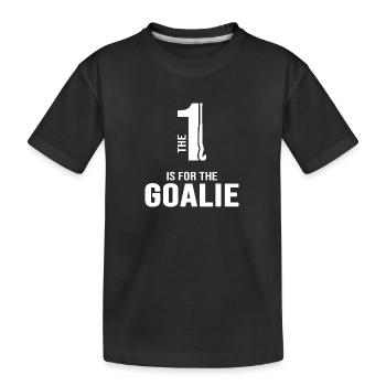 Hockey sur gazon, hockey gardien de but, hockey-gardien de but - T-shirt bio Premium Enfant - noir - Devant