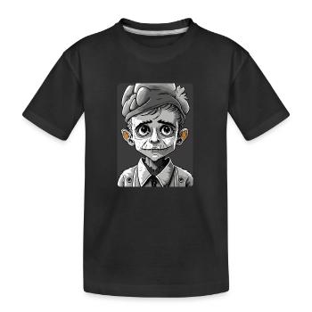 Enfant mort-vivant mystérieux noir et blanc - T-shirt bio Premium Enfant - noir - Devant