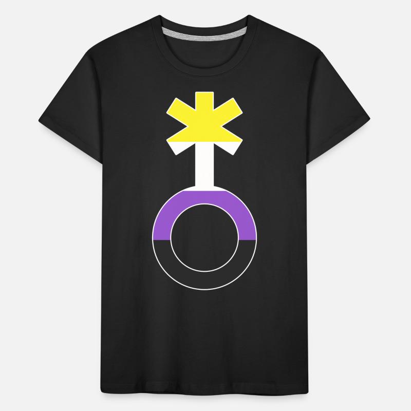 Nonbinary Gender Neutral Symbol Nonbinary Kids' Premium Organic T-Shirt