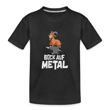 Bock auf Metal - Kinder Premium Bio T-Shirt - Schwarz - Vorne
