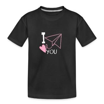I love you - Kids' Premium Organic T-Shirt - black - Front
