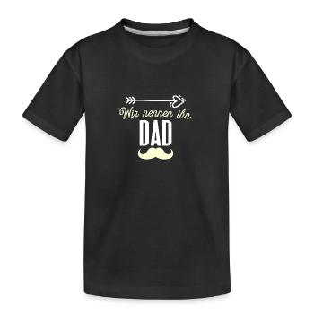 Dad - Kinder Premium Bio T-Shirt - Schwarz - Vorne