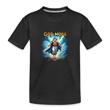 God Mode - Zeus in the Clouds - Kids' Premium Organic T-Shirt - black - Front