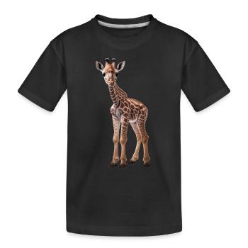 Girafe - Bébé girafe - Cool Kids Girafe - T-shirt bio Premium Enfant - noir - Devant