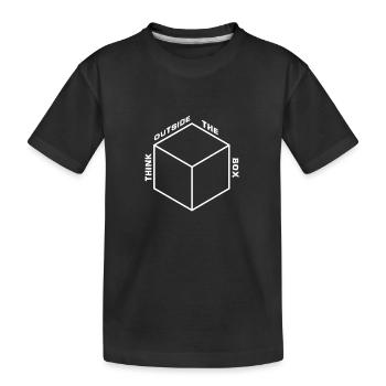 Think Outside The Box - Kids' Premium Organic T-Shirt - black - Front